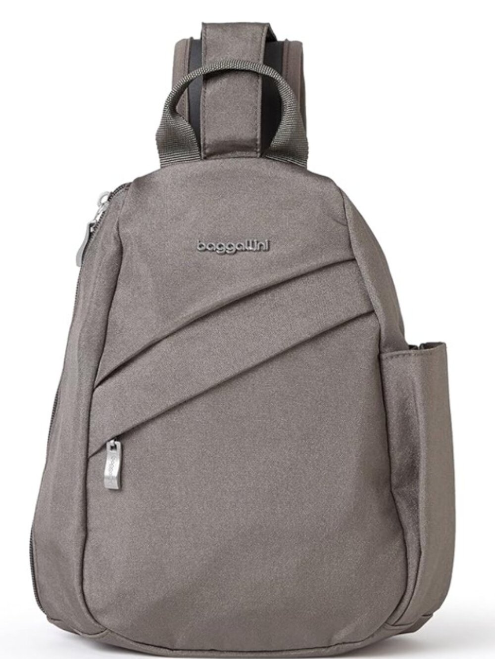 Baggallini Medium Sling Backpack - 9"x11" Lightweight Sling Bag with Convertible